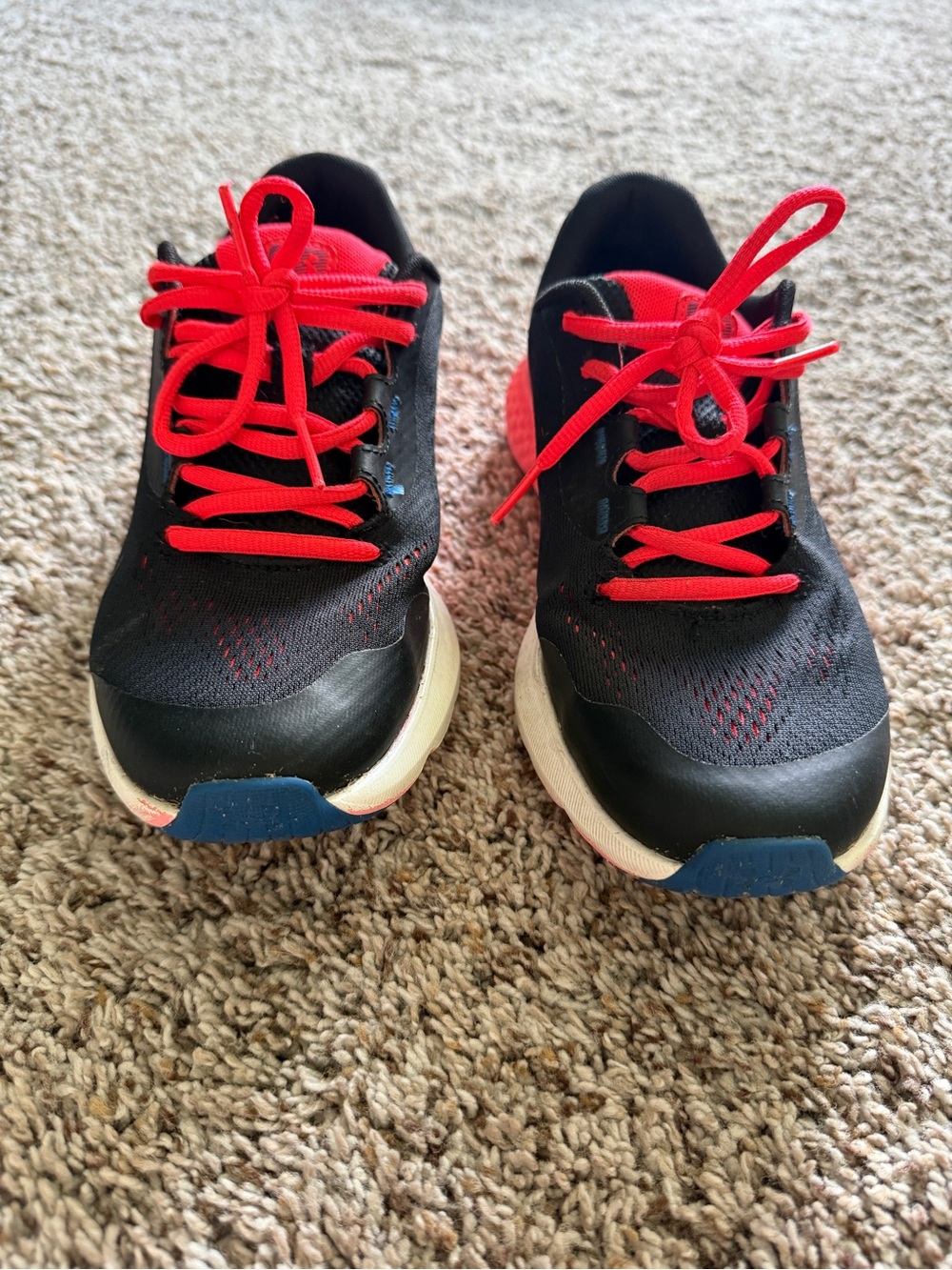 Under Armour Boy’s Youth Black and Red Running Sneakers